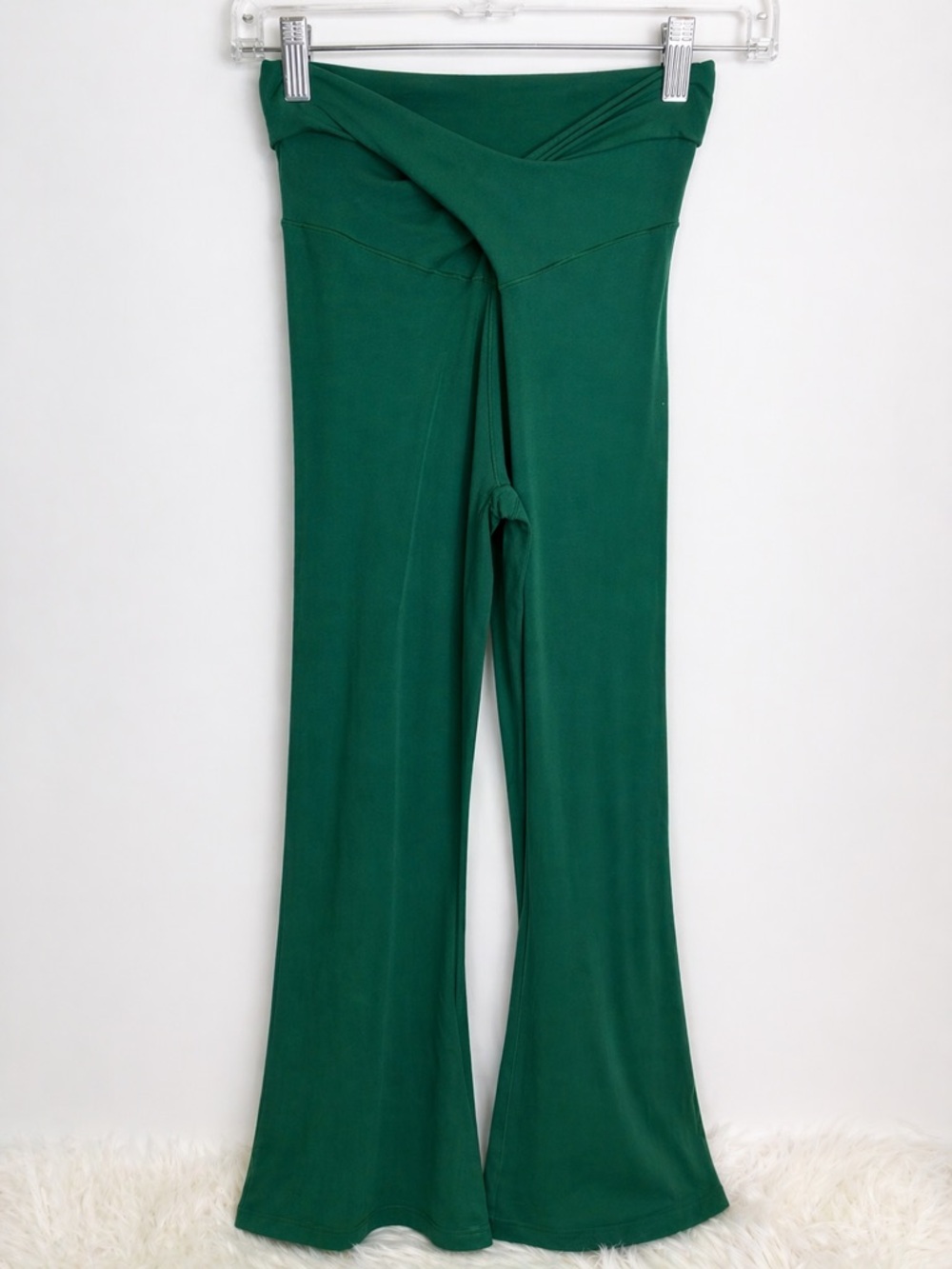 Aerie OFFLINE Green Flare Leggings High Rise Yoga Pants S